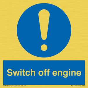 Switch off engine